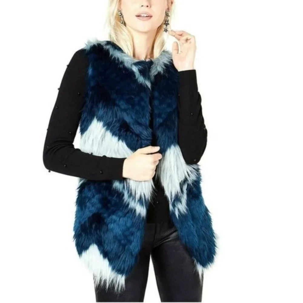 Bar III Patchwork Outerwear Vest. S,M - Picture 1 of 6